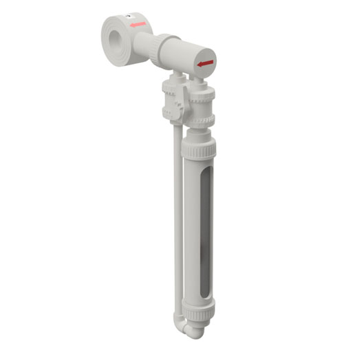 Nebenstromdurchflussmessger&auml;t PVDF Typ DST-PVDF PN 10 DN 100